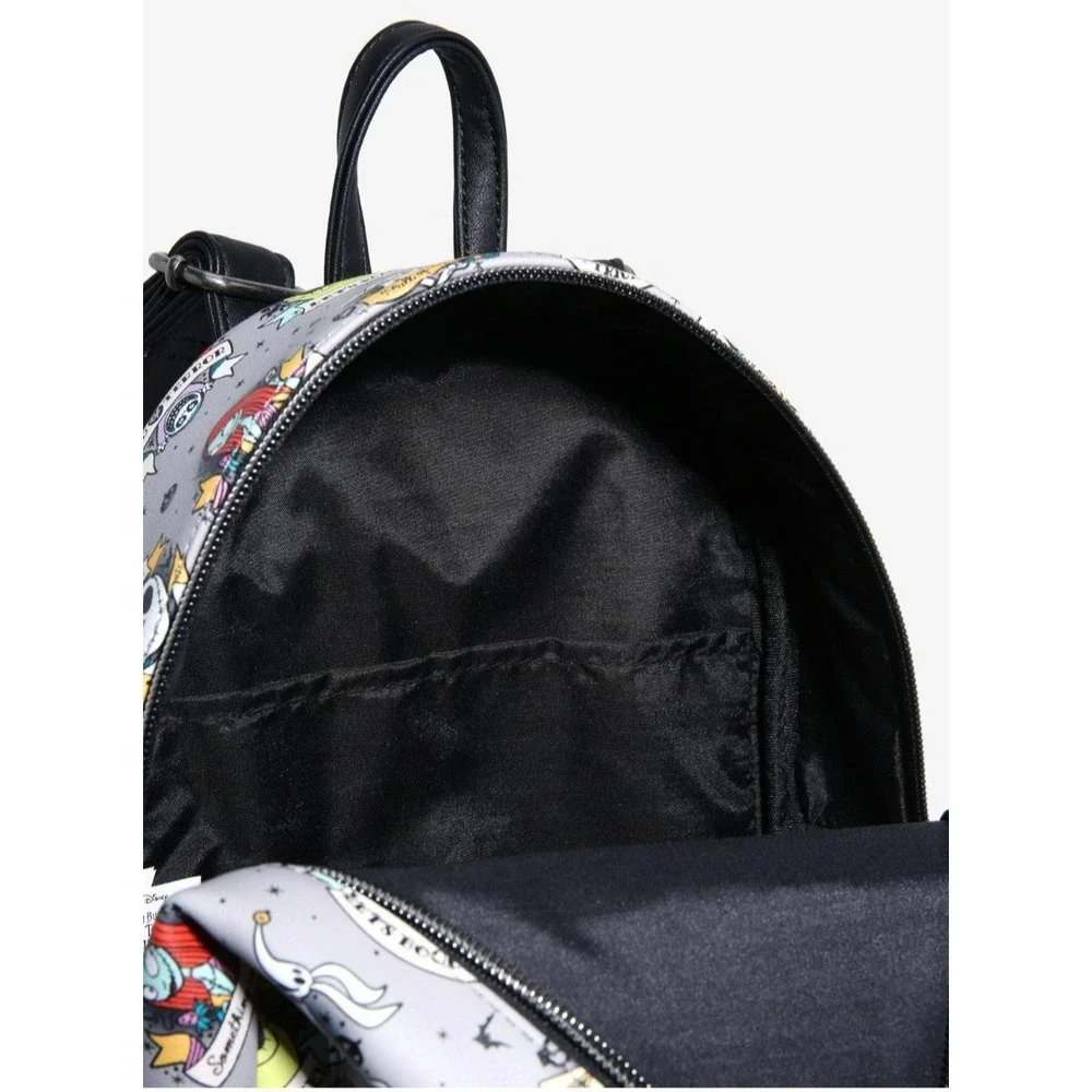 NEW! Loungefly Nightmare Before Christmas Tattoo Art‎ AOP Backpack & Wallet SET!